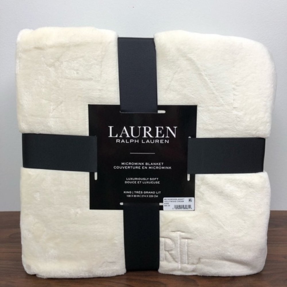 NEW! Ralph Lauren FULL/QUEEN Micromink Blanket